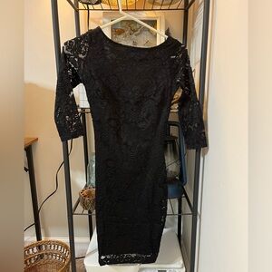 Lulus black lace formal dress